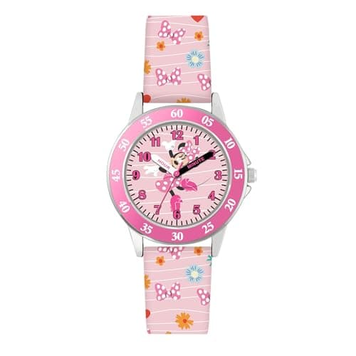 Image of Disney Pink Printed Strap Time Teacher Watch MN9101