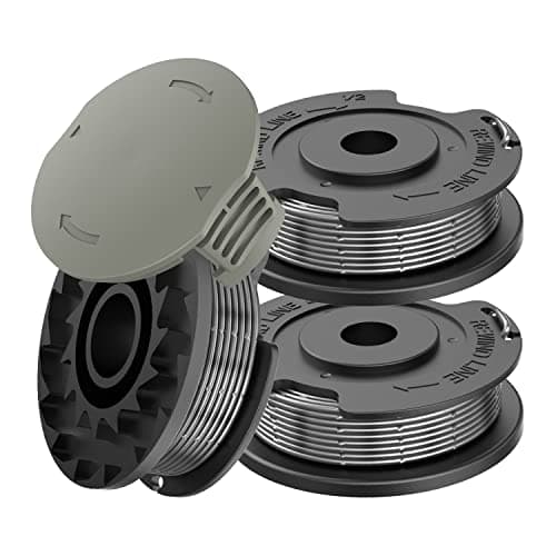 Image of MUFUSHAN 3Pcs F016800569 Strimmer Spool with F016F05320 Replacement Spool Cover Compatible with For Bosch EasyGrassCut EasyGrassCut 23, EasyGrassCut 26, EasyGrassCut 18, 18-230, 18-260, 18-26