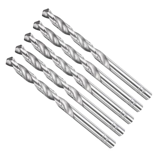 Image of METALLIXITY Drill Bit (6mm) 5Pcs, 4241 High-Speed Steel Straight Shank 118° Uncoated Bright Finish Drill Bit for Wood Plastic Iron Copper Aluminum Low Soft Metal
