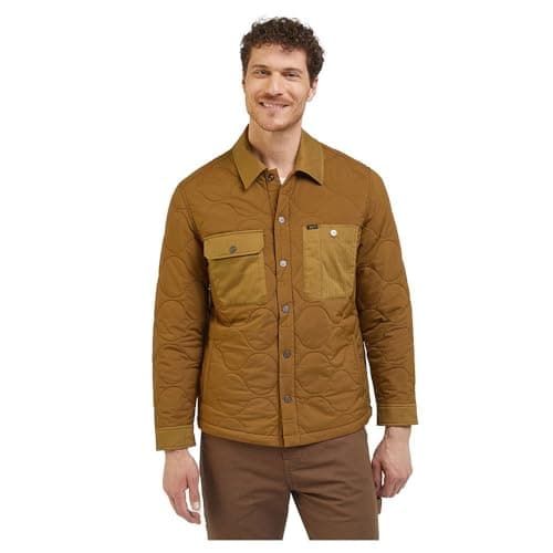 Image of Lee Men's quilted overshirt, Tumbleweed, XXL