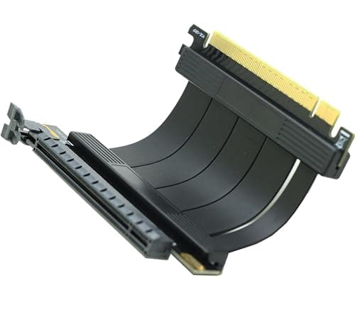 Image of Sintech PCIe 4.0 16X Riser Card,PCI-E Express X16 Extension Cable 180Degree 5cms,Compatible with GTX RTX Radeo Series GPU Card