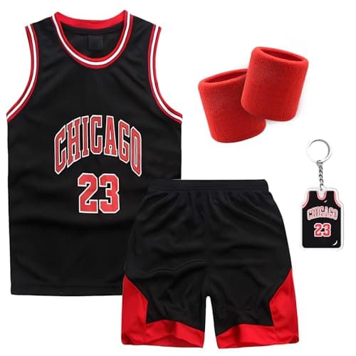 Image of Pardofelis mens basketball jersey basketball tee workout clothes sleeveless breathable sportswear basketball jersey vest and shorts with 2 bands, Black/White, XXX-Large