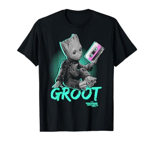 Image of Marvel Guardians Of The Galaxy Groot Tape Portrait T-Shirt