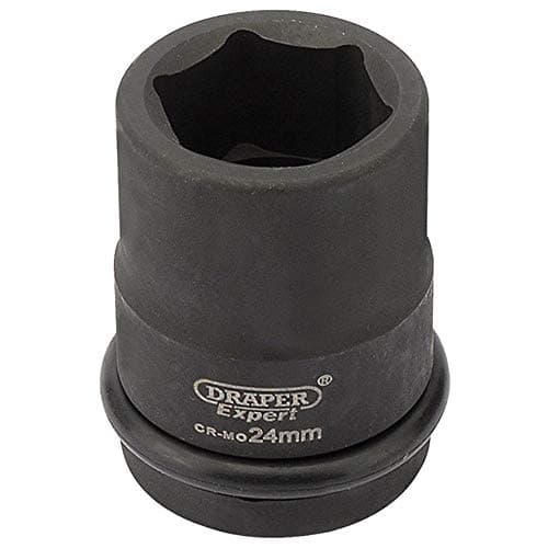 Image of Draper 28694 Expert Hi-Torq 6 Point Impact Socket, 3/4" Square Drive, 24mm , Blue