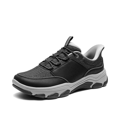 Image of Bruno Marc Men's Hands Free Slip-on Loafers Waterproof Wide Toe Box Non-Slip Walking Sneakers Lightweight Comfortable Casual Shoes,Size 9,Black,SBSP26004M