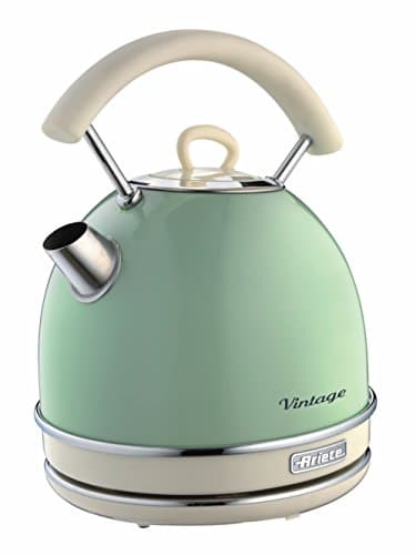 Image of Ariete 2877/04 Retro Style Cordless Dome Kettle, Removable and Washable Filter, 1.7 Litre Capacity, 360 ° Rotating Base, Visible Water Level, Vintage Design, Green