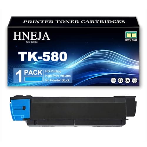 Image of TK-580 Toner Cartridge, Compatible 1T02KT0NL0 1T02KTCNL0 1T02KTBNL0 1T02KTANL0 Toner Cartridges for Kyocera FS-C5150DN P6021cdn Printer,Cyan-1 Pack
