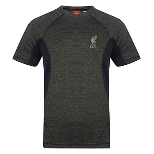 Image of Liverpool FC Official Gift Boys Poly T-Shirt Olive Green Marl 4-5 Years