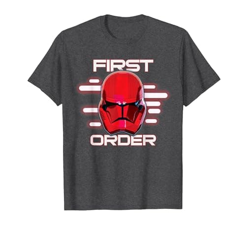 Image of Star Wars Rise of Skywalker First Order Sith Trooper T-Shirt, Men, Dark Heather Grey, Large