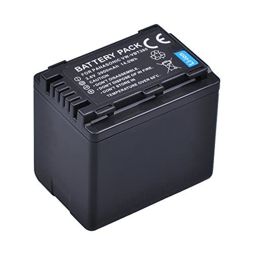 Image of DuraPro 3900mAh VW-VBT380 VBT380 VW-VBT190 VBT190 Battery for Panasonic HC-V110, HC-V130, HC-V160, HC-V180, HC-V201, HC-V250,HC-V260,V720 V750 V770 V777 VX870 VX980 VX989