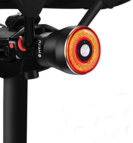 Image of G Keni Smart Rear Bike Tail Light, Auto on/off Brake Sensing Bicycle Lights, USB Rechargeable Bikes Tailights, IPX65 Waterproof Rears Lights for Bikes, High Intensity Rear Cycling Safety Accessories