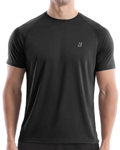 Image of Roadbox Men's Rash Guard Short Sleeve, UPF 50+ UV Protection Swim Shirt, Quick Dry Lightweight for Fishing Surfing Running