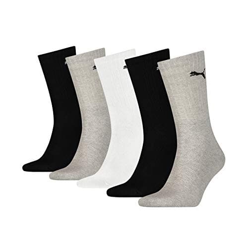 Image of PUMA Unisex Crew Sock, White / Grey / Black, 3-5 UK