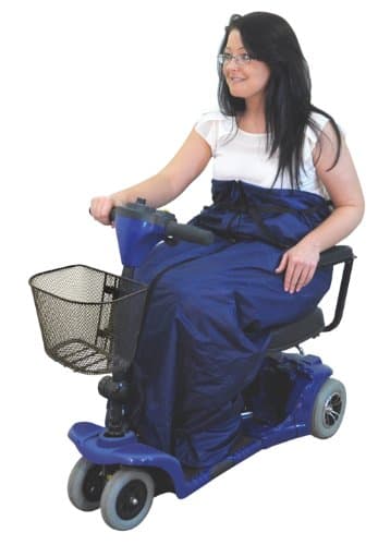 Image of Aidapt Fleece Lined Scooter Cosy 100% Waterproof Mobility Wrap, Rainproof, Warm, Snug Fit, Polar Fleece, Foot and Lower Body Protection, Coverall, Elderly,Universal Fit,Unisex,Navy,Washable