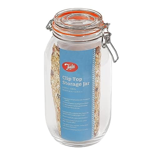 Image of Tala 2.1l Classic Lever Arm Storage Jar Airtight & Versatile Perfect for Storing Foods, Preserving Fresh Goods and reducing waste, Solid Glass Body - 2100ml Capacity