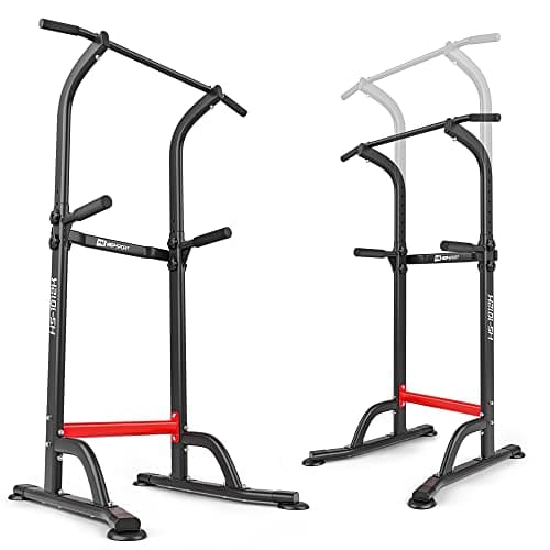 Image of Hop-Sport Power Tower HS-1012 – Multifunctional Power Tower with Dip Station, Pull-Up Bar, Push-Up Handles & Adjustable Armrests – Home Gym Strength Station