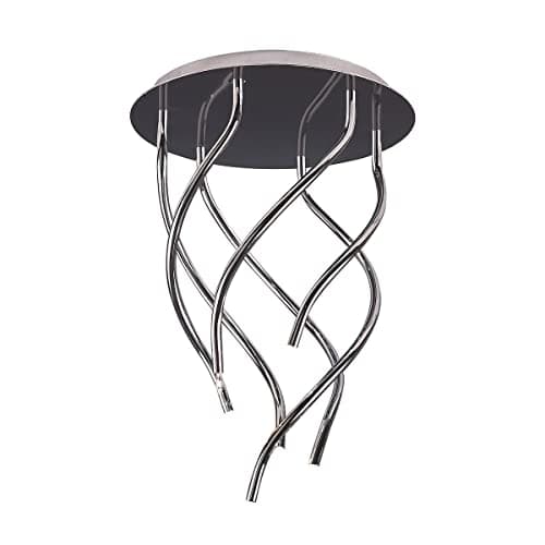 Image of Inspired Mantra Aire Ceiling Round 6 Light G4 Vertical Arms, Polished Chrome, NOT LED/CFL Compatible