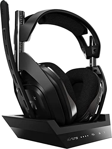 Image of ASTRO Gaming A50 Wireless Headset plus Base Station Gen 4 - PS4, PC, Mac - Black and Silver (Renewed)