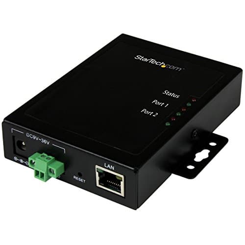 Image of StarTech.com 2 Port Serial-to-IP Ethernet Device Server - RS232 - Metal and Mountable - Serial Device Server - RS232 Serial-Over-IP (NETRS2322P)