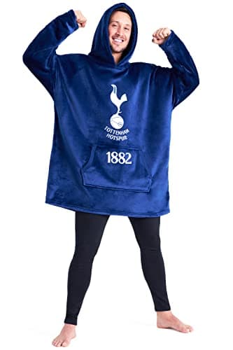 Image of Tottenham Hotspur F.C Mens Hoodies, Fleece Oversized Hoodie Blanket, Football Gifts for Men Blue