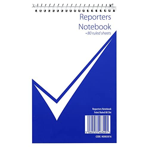 Image of nu: Reporters Notebook | Wirebound Notebook | Stationary, Office Notebook | Writing Pad | Office Range | 80 Pages