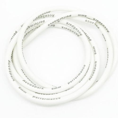 Image of Accuspark White 8mm HT Ignition Lead Cable – 2 Metres, Spiral Core Wire, Durable Silicone, Superior Spark Suppression, Universal Replacement Ignition Lead for Classic & Modern Cars