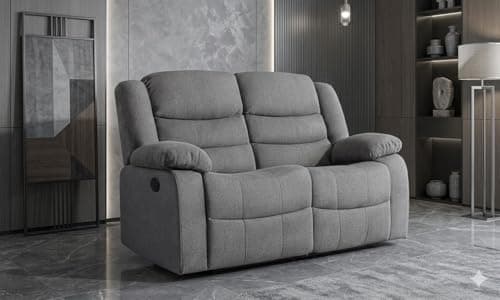 Image of MNS Fabric 2 seater recliner in grey