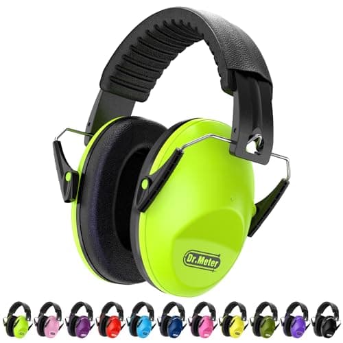 Image of Dr.meter Ear Defenders Children, Kids Ear Defenders SNR 27.4dB Noise Cancelling Headphones for Kids Autism Sensory, Adjustable Headband, Hearing Protection for Fireworks Monster Truck Concert Green