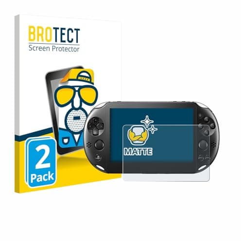 Image of brotect Screen Protector Anti-Glare compatible with Sony Playstation PS Vita Slim (2 Pack) Screen Protector Matte, Anti-Fingerprint Protection Film