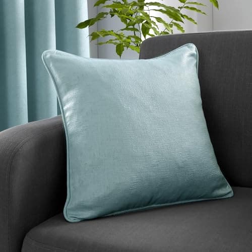 Image of Fusion - Duck Egg Blue Cushion (43 x 43cm) - Filling Included - Piped Edge - Matching Curtains Available - Duck Egg Cushion with Cover Included/Cushion Insert - Strata Collection