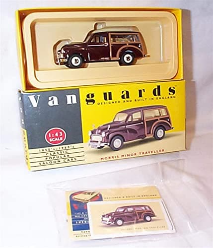 Image of corgi vanguards Morris Minor Traveller Maroon car 1:43 Scale diecast model