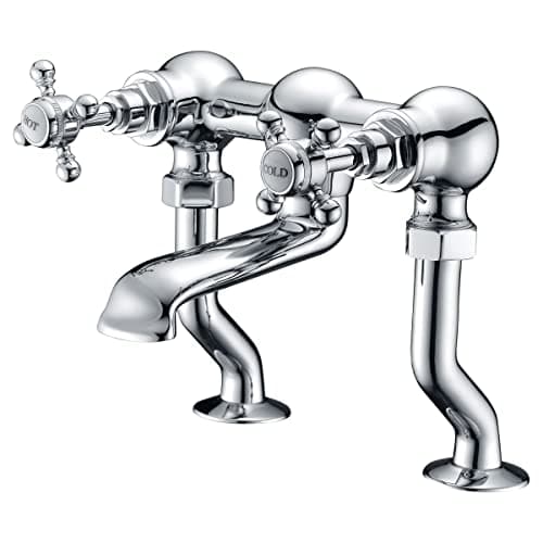 Image of Hilton Chrome Traditional Bath Tap | Vintage Bath Filler | Bathroom Taps | Bath Tap