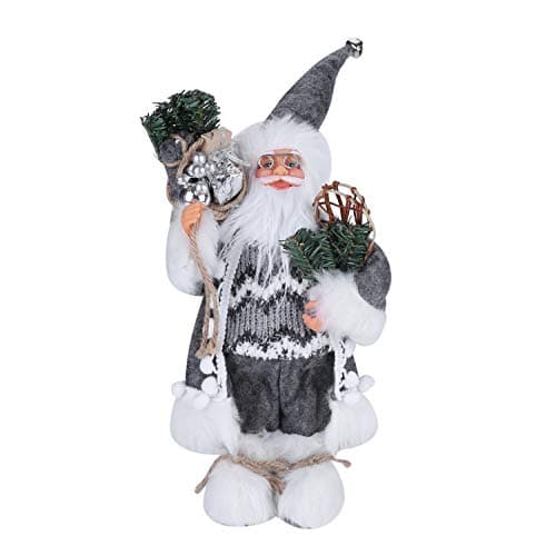 Image of XINCHIA Santa Claus Doll Christmas Standing Figure Santa Claus Doll Plush Handmade Santa Dolls Novelty Xmas Decor Home Ornaments Gifts Home Party Indoor Decorations Xmas Ornaments for indoors 40cm