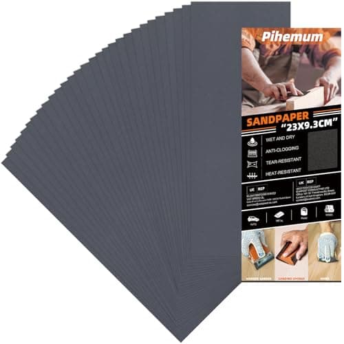 Image of 30 Pcs Sandpaper 3000 Grit Wet and Dry Sandpaper Sheets, 9 x 3.6 Inch Sand Paper Pack for Wood Furniture, Walls, Metal, Automotive Polishing & Finishing
