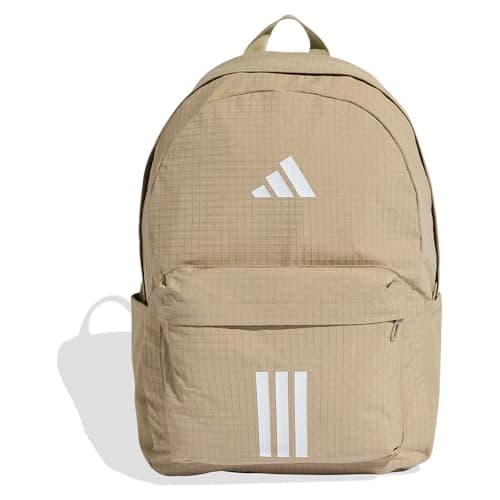 Image of adidas Unisex ESSENTIALS 3 STRIPES BACKPACK BACK TO SCHOOL 2, Wonder Cargo/white, One size