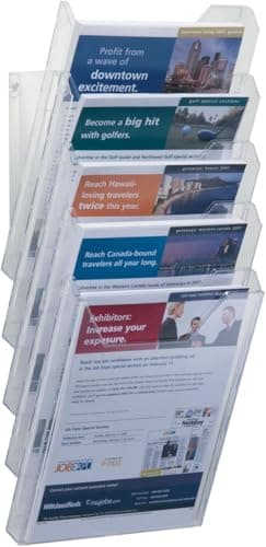 Image of Durable COMBIBOXX Literature Holder XL - A4 Portrait - Transparent - Can Be Either Wall or Table Mounted - Perfect For Flyers, Brochures, Magazines, etc