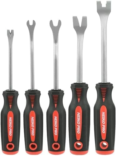 Image of 20596B Ergonomic Soft Grip Handles Auto Trim Panel Upholstery Removal Tool Set (5 Piece)
