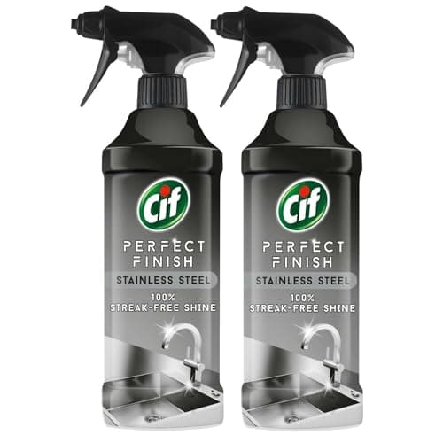 Image of Cif Stainless Steel specialist Spray Scientifically designed to remove stubborn dirt for 100% streak-free shine on the stainless steel surfaces, Multi Buy 2 Pack