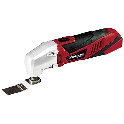 Image of Einhell TC-MG 220/1 E Oscillating Multi Tool 220W Multi-Tool Kit for Sawing, Cutting, Sanding Multifunctional Tool with Saw Blade, Plunge Saw Blades, Sanding Disc and Case, Red, 6 x Sander Pads