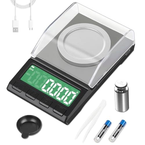 Image of Professional Milligram Scale Rechargeable, 100g/0.001g Diyife High Precision Small Pocket Scale with Backlit LCD Display, Tare, Calibration, Portable Mini Scale for Medicine, Lab, Gold, Jewelry