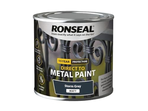 Image of Ronseal Direct to Metal Paint Storm Grey Matt 250ml
