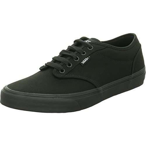 Image of Vans Mens Size 7.5, Atwood Sneaker Triple Black Canvas Lace Up Shoes, Low Top Men's Trainers, Lightweight Old Skool Sneakers Skate Shoes (7.5 UK)