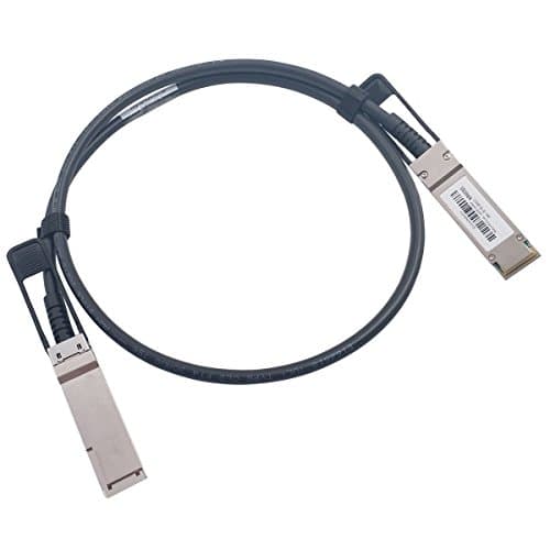 Image of Wiitek 1M QSFP+ DAC Twinax Networking Cable, 40GbE QSFP+ Direct Attached Copper Cable, 30AWG Black, for Arista CAB-Q-Q-1M