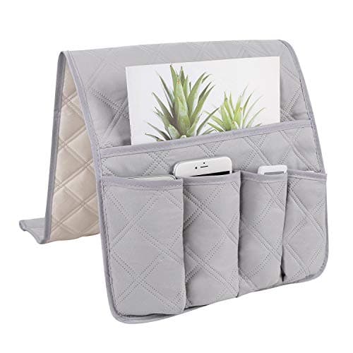 Image of Sofa Chair Armrest Storage Organizer Non-Slip Couch Recliner Remote Control Holder Waterproof Sofa Arm Tidy Hanging Storage Bag with 5 Pockets Holder Pouch for Cellphone Tablet Notepad Book Magazines