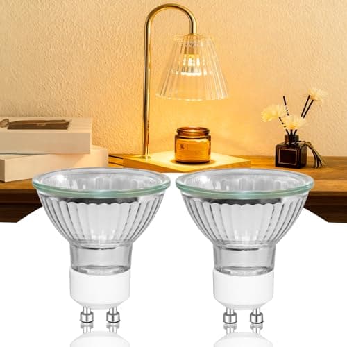 Image of Candle Warmer Lamp Bulb MR16 GU10 50W 230V Dimmable, 500LM Warm White 2800K Spotlight Bulbs 2 Pin, 45° Beam Angle, GU10 Reflector Bulb for Wax Melt Lamp, Wax Burner, Recessed Ceiling Light, 2 Pack
