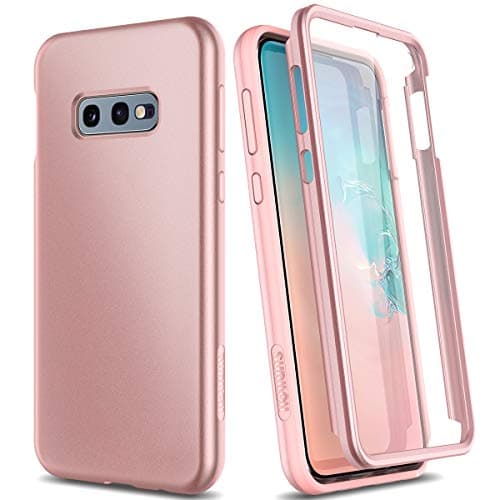 Image of SURITCH for Samsung Galaxy S10e Case 360 Protection Silicone Back Cover with Built in Screen Protector Slim Thin Bumper Shockproof Case for Samsung Galaxy S10e Rose Gold