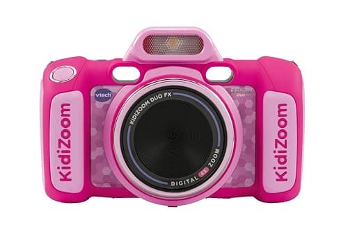 Image of VTech KidiZoom Duo FX, Kids Camera with Colour Screen, 8MP, Photos, Selfies & Videos, AR Filters, 20 games, 75 photo & video effects, filters & frames, for Infants aged 3, 4, 5, 6, 7 + years, Pink