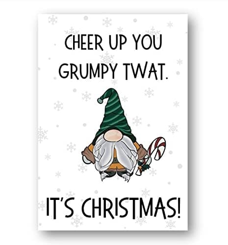 Image of Second Ave Funny Joke Grumpy Person Christmas Xmas Holiday Festive Greetings Card
