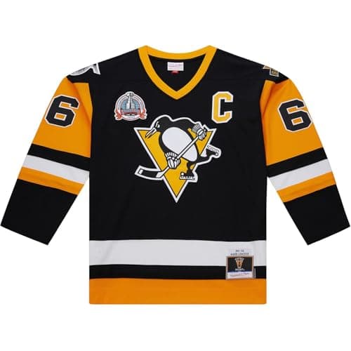 Image of Mario Lemieux 1991 Pittsburgh Penguins M&N NHL Jersey - S Black