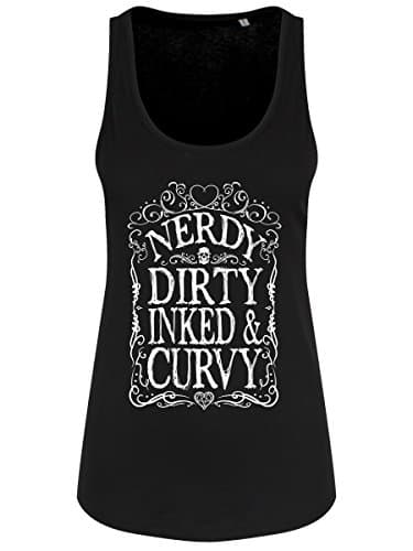 Image of Grindstore Women's Nerdy Dirty Inked & Curvy Floaty Tank Vest Black